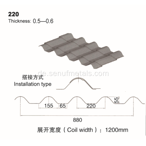 Rollformmaschine für glasierte Dachziegel